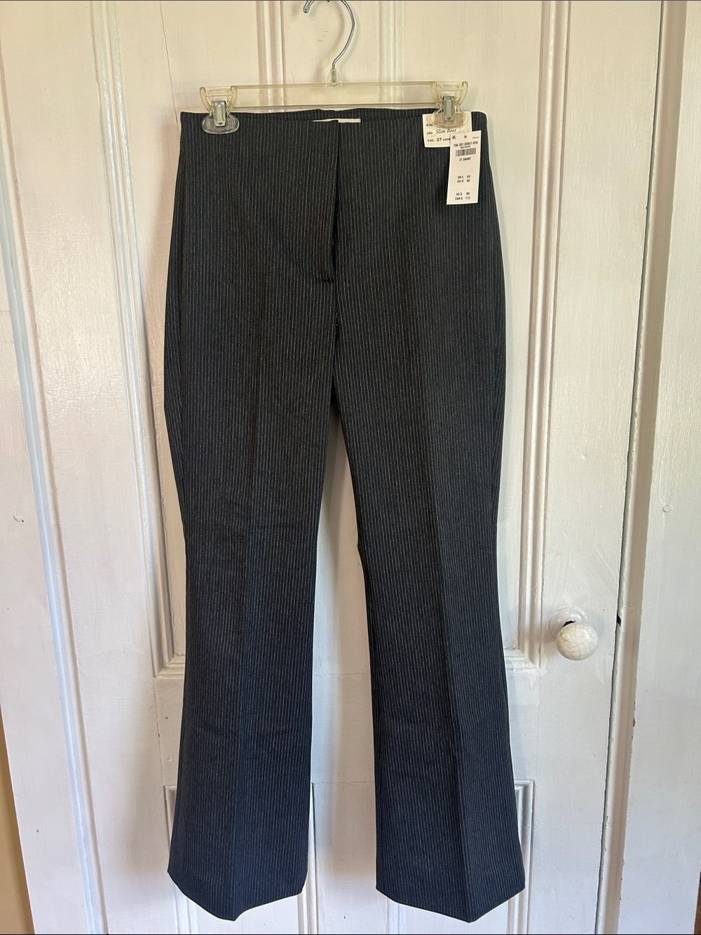 Abercrombie & Fitch Charcoal Pinstripe Boot Cut Pants